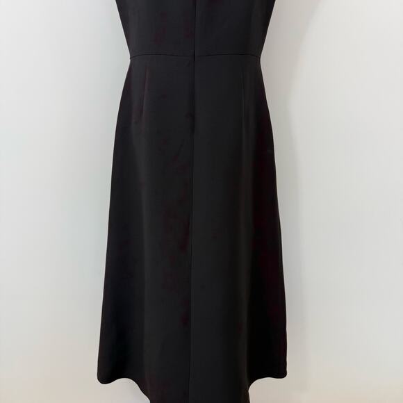 Valentino Wrap Effect Midi Dress Wool and Silk Black 46 (US 10) NWT - Picture 12 of 16